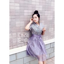 생활한복 생활 한복은 보통 한복 순면 작은 꽃 무늬 드레스를 입습니다. 민족 의상 H-S01213