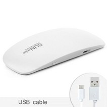 SUN 미니 6W 네일 건조기 휴대용 6 LED UV 매니큐어 램프 가정용 손톱 건조용 광택 바니시 USB 케이블, 02 WHITE