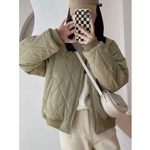 여성 지퍼 철학 재킷 점퍼 긴팔 퀄팅 봄버 패딩 코튼 봄 코트 퀼팅 아우터 자켓 가을