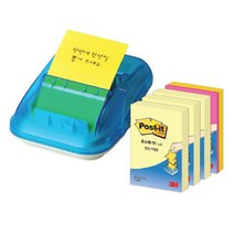 알파(ALPHA) 포스트잇 팝 업디스펜서 KR 2003 51mmx76mm 4개 +디스펜서 1개, [2112680]옵션없음