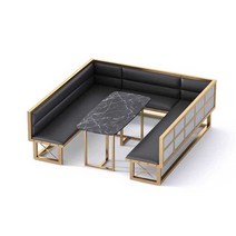 업소용 라운지 U자형 대형쇼파 단체석 소파 의자 룸, L자형 왼쪽