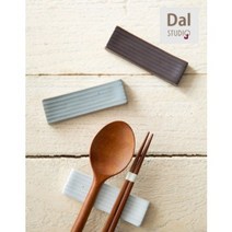 달 - 수저받침 1P 도자기 수저받침 직사각 수저받침, 화이트
