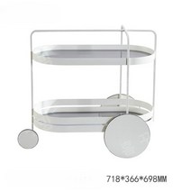업소용 서빙카트 트롤리 원형 세발 삼륜, 화이트