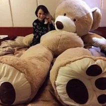 초대형 빅사이즈 곰인형 곰돌이 2m 화이트데이 선물, 라이트브라운, 1.6미터cm