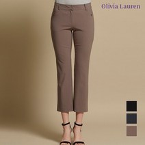 올리비아로렌 아울렛 이월 여름 포켓 콤비 디테일 부츠컷 팬츠 VOPDLWM3131