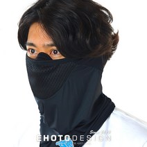 이호토 여름 마스크 어드벤스루즈 쿨 냉감 자외선차단 낚시 등산 골프 바이크 오토바이, 블랙