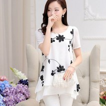플라워 블라우스 꽃무늬 셔츠 자수 쉬폰 여성