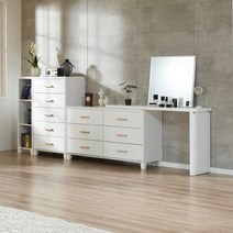 우아미가구 프로바 콘솔형 화장대 풀세트, 화이트