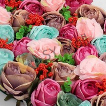 SY몰 조화 꽃벽 60X40CM 웨딩포토부스 플랜트월 셀프촬영소품