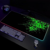 RGB 게임용 마우스 패드 레이즈 매트 LED 대형 게이머 XXL 키보드 빛나는 데스크 백라이트, 700x300x4mm, RAZ1024_700x300x4mm