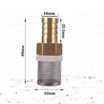 농업용 여과기 2pcs 12 quot필터 6 19mm 호스 필터 정원 관개 황동 스트레이너 분무기 펌프 필터링 네트 304 스테인레스 스틸 메쉬, as picture