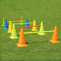 강아지 슬개골탈구 재활용 훈련 어질리티 허들 다기능 민첩성 축구 미니허들 높이 조절 가능, 38cm10개+1미터막대5개