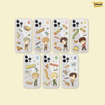 TinyTAN 타이니탄 폰케이스 Dynamite 2D 투명젤리 케이스 아이폰