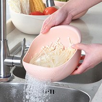 곡물 쌀씻는볼 세척볼 세척기 통 라이스워시, 화이트 대