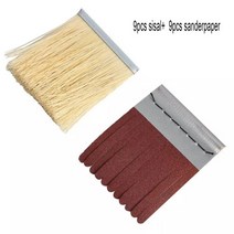 목재 프라이머 샌딩용 150mm x 샤프트 장착 사이잘 및 에머리 천 연마 브러시 휠 80-400Grit 1 개, 02 18pcs mix_05 320