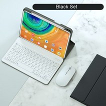 레이저키보드 레이저 키보드 전자키보드Huawei MatePad Pro 12.6 11 10.8 2021 블루투스 키보드 마우스 케, 한개옵션2, 03 Black, 06 For MatePad 10.4