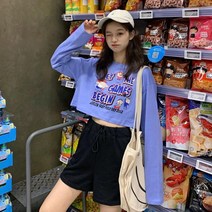 raondaon 여름옷 크롭 상의 티 반팔 패밀리 대가족 단체 셔츠 남자 유넥 커플 긴팔