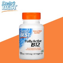 닥터베스트 풀리 액티브 비타민B12 1500mcg 60베지캡슐 메틸코발라민