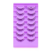 7 Pairs False Eyelashes Lashes Curly False Eyelashes Wispy False Eyelashes, 스타일 TM36