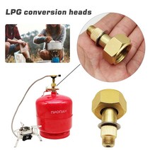 캠핑 가스 스토브 컨버터 알루미늄 합금 LPG 탱크-야외 커넥터 내구성 실용적인 용품