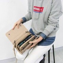파리앤유 위빙 매쉬 꼬임 핸드폰 장지갑 크로스백