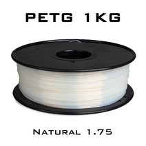 3D 프린터 필라멘트 3DSWAY PETG 필라멘트 단색 투명 천연 110 ℃ 플라스틱 재료 부품용 탄소 섬유 1.75mm, 5.PETG 1.75 Natural