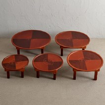 예다움 원형 둥근 1인 2인 밥상 동그란 상 교자상, 4.예다움 상감 원형밥상 R510:단품