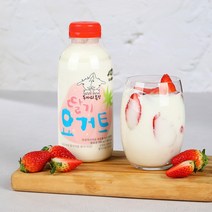 임실치즈두마리목장 수제 딸기 요거트 산양유 첨가, 5병, 450ml