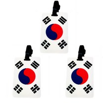 모스트 네임택 캐리어가방 이름표 3개입 1세트 한국국기