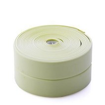 물기흡수테이프 방수 창문틀 베란다 곰팡이 주방 싱크 욕실 샤워 방수 자체 접착 씰링 스트립 테이프 PVC, 05 green_01 2.2cm_02 1M