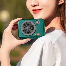 목걸이 미니선풍기 휴대용 감성 카메라 거치형 3단조절 장시간 사용가능, 블랙