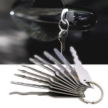 자동차판금공구 자동차공구 10PCS 스테인레스 스틸 Jiggler 키 양면 자동차 잠금 해제 열기 수리 액세서리 자동 교체 도구 키트