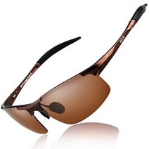 DUCO 선글라스 편광 스포츠 선글라스 UV400 헨코 AL-MG 합금 초경량 sunglasses for men, 브라운테블릿렌즈