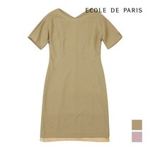 [에꼴드파리] 심플 컬러 반팔 원피스_C98WOA021A