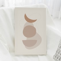 홈카페 미니멀 모던아트 감성 추상화 32종 인테리어 그림 캔버스 액자, 09.베이지문