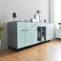 쿠킹클레스 작업장 수납 서랍장 탕비실 얇은 밥솥 옷장 다용도 부엌 탕비장, 핑크그레이