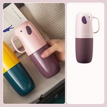 OYOREFD 휴대용 여행 치약 칫솔 케이스 귀여운 커플 컵 욕실 커버 액세서리, Pink
