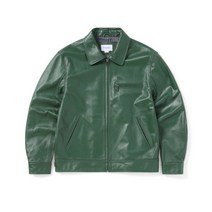 THISISNEVERTHAT Leather Sports Jacket Green TN233LOWLS01GRN 291168