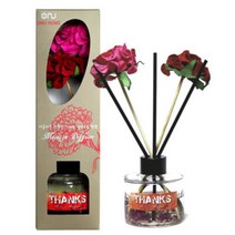 메세지 디퓨져 방향제 조화스틱 2종 플라워 이사선물, 사랑 화이트커란트 로즈향