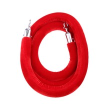 걸이를 가진 장벽 밧줄 군중 통제 Stanchion 대기열 우단 밧줄, 3m, 3 미터 레드