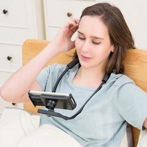 해빙파워 휴대폰목거치대 스탠드업목걸이거치대 목걸이형 목에거는 거치대 누워서핸드폰, 퍼플