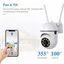 가정용cctv 스마트폰cctv 365 720 카메라 와이파이 감시 풀 컬러 나이트 비전 보안 보호 모션 추적 시큐리, 01 Only Camera