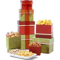 Broadway Basketeers 4 Box 고메 Food Tower 남성 가족 스낵 선물 배달 감사 감사 축하 기업 빠른 회복