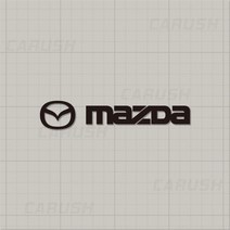 마쓰다 로고 데칼 엠블럼 차량 오토바이 스티커, 27 마쓰다, 소형, 화이트