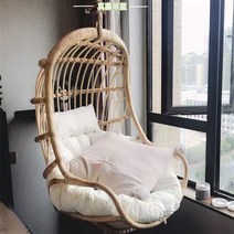 라탄의자 실내 스칸디나비아 등나무 의자 바구니 원형 직조 가구 실제 파티오 그네 흔들 북유럽, 3.A3