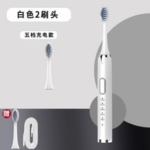 스마트소닉전동칫솔 치아미백 방수 전동칫솔, 화이트+USB브러쉬3