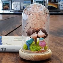 아트박스/숲앤숨 LED 유리돔 동화 무드등 - 프리저브드 드라이플라워, 본품