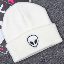 꼬깔비니 모자 니트 롱비니 Hanxi 자수 외계인 모자 여성 겨울 beanies 남자 아빠 모자 스노우 보드 모자 skullies 따뜻한 니트 힙합 모자 스키 모자