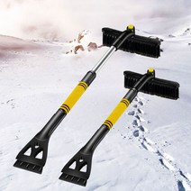 브러쉬가 촘촘한 차량용 성에제거기 차량제설기 유리스크래퍼 유리브러쉬 얼음제거기, 2개