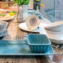 메세라미카 티에라 줄리엣 사각스몰볼 10.3cm 4color, 1개, 크리스탈블루